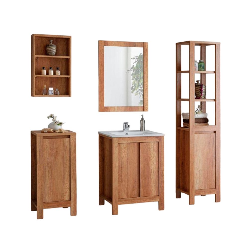 Xlmoebel Badezimmer-Set Klassisches Badezimmermöbel aus italienischer Handwerkskunst, (5-St), Hergestellt in Europa