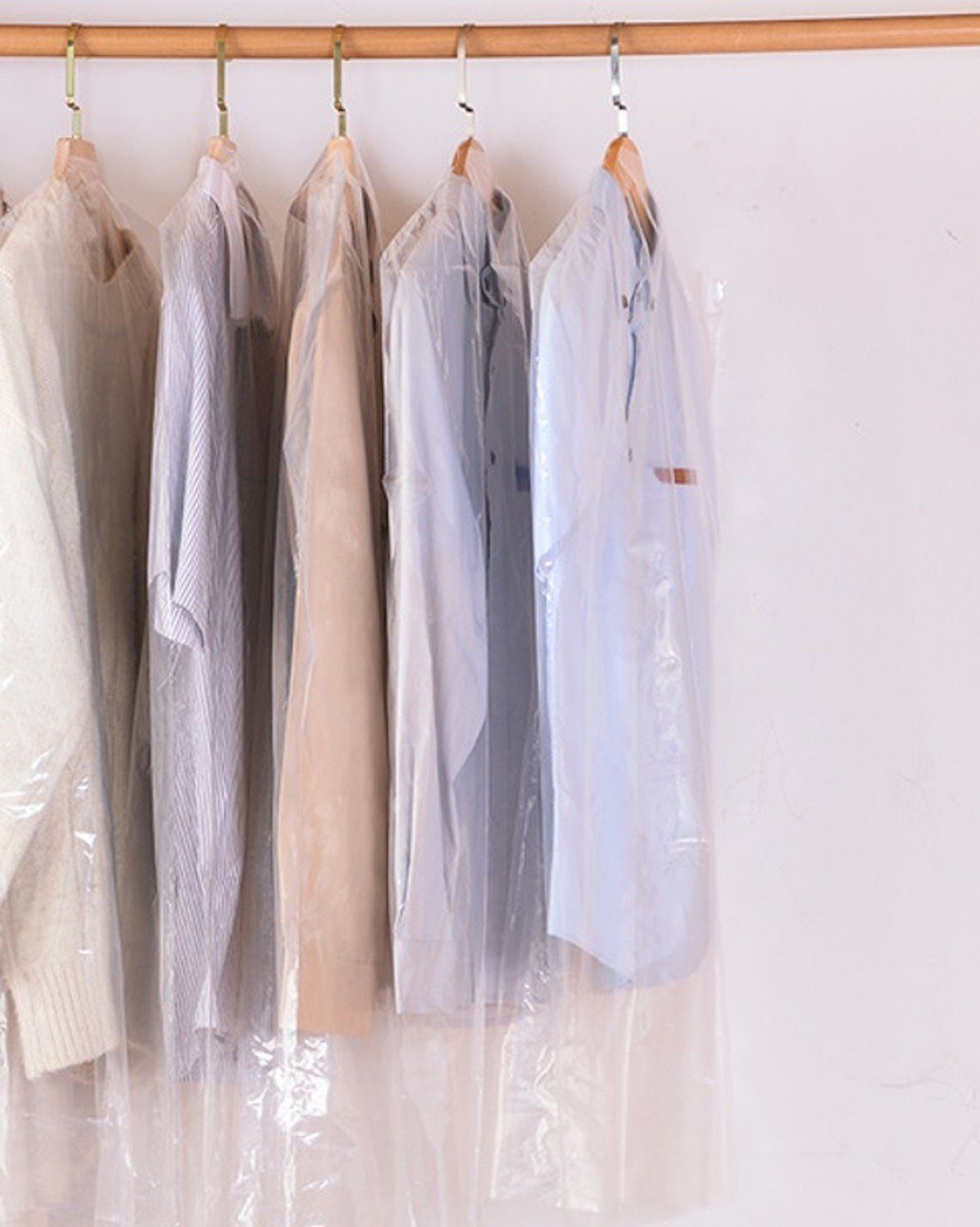 BAYLI Kleiderschutzhülle 15er Set Kleiderschutzhülle Transparent, Mantelschutz durchsichtig