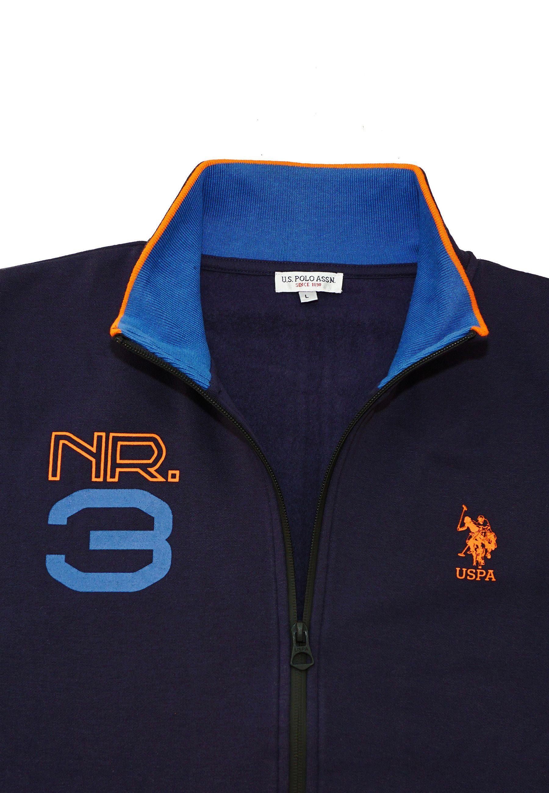 U.S. Polo Assn Sweatjacke Jacke No.3 Pro dunkelblau Full Sweatjacket Zip