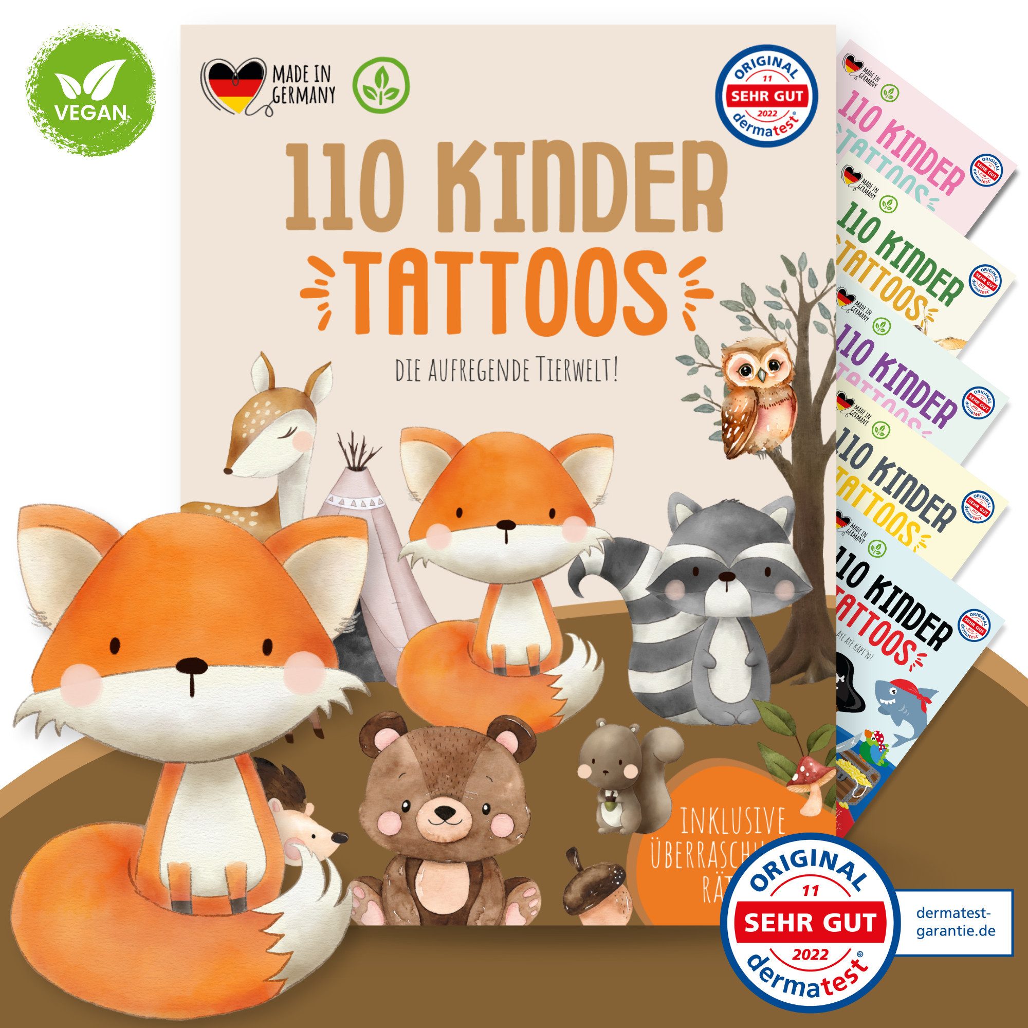 MeinBaby123® Kindertattoo 110 hautfreundliche Hauttattoos für Kinder, Geschenk Kinder, Mitgebsel Kindergeburtstag