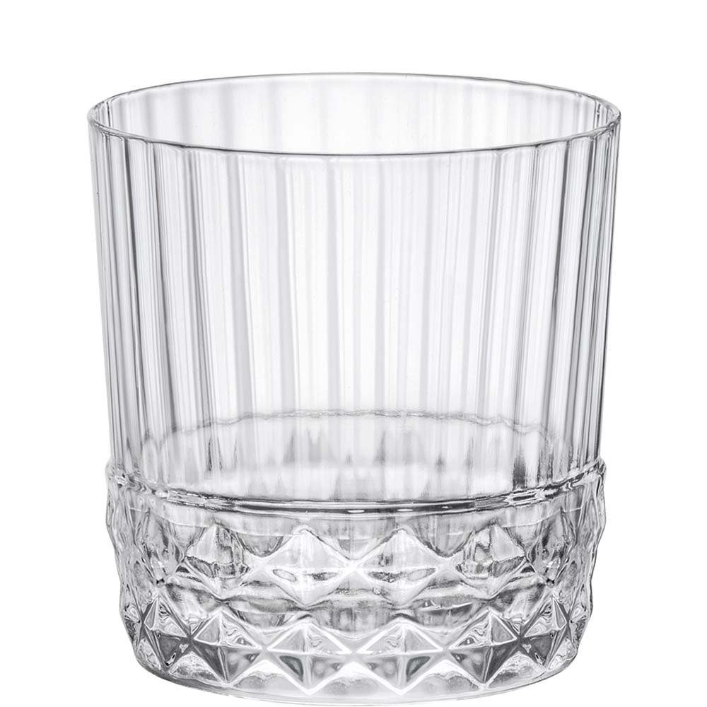 Bormioli Rocco Tumbler-Glas America 20s, Glas, Tumbler Trinkglas 370ml Glas Transparent 6 Stück | Tumbler-Gläser
