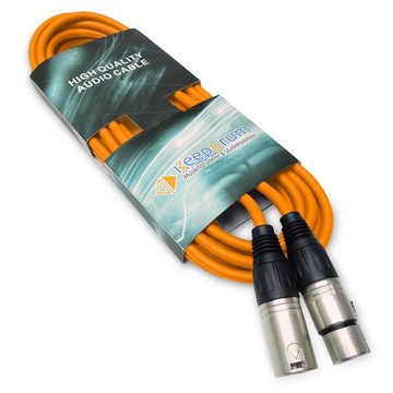 keepdrum Mikrofonkabel XLR 3-polig 10m Orange Audio-Kabel, XLR 3-polig