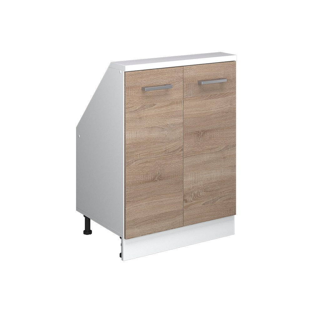 Vicco Unterschrank R-Line, Sonoma/Weiß, 60 cm günstig online kaufen