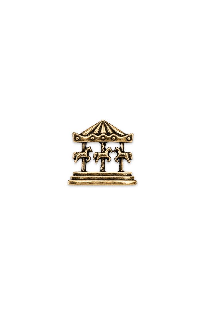 MarJo Dirndlschürze Ansteck-Pin - KARUSSELL - altsilber, altgold