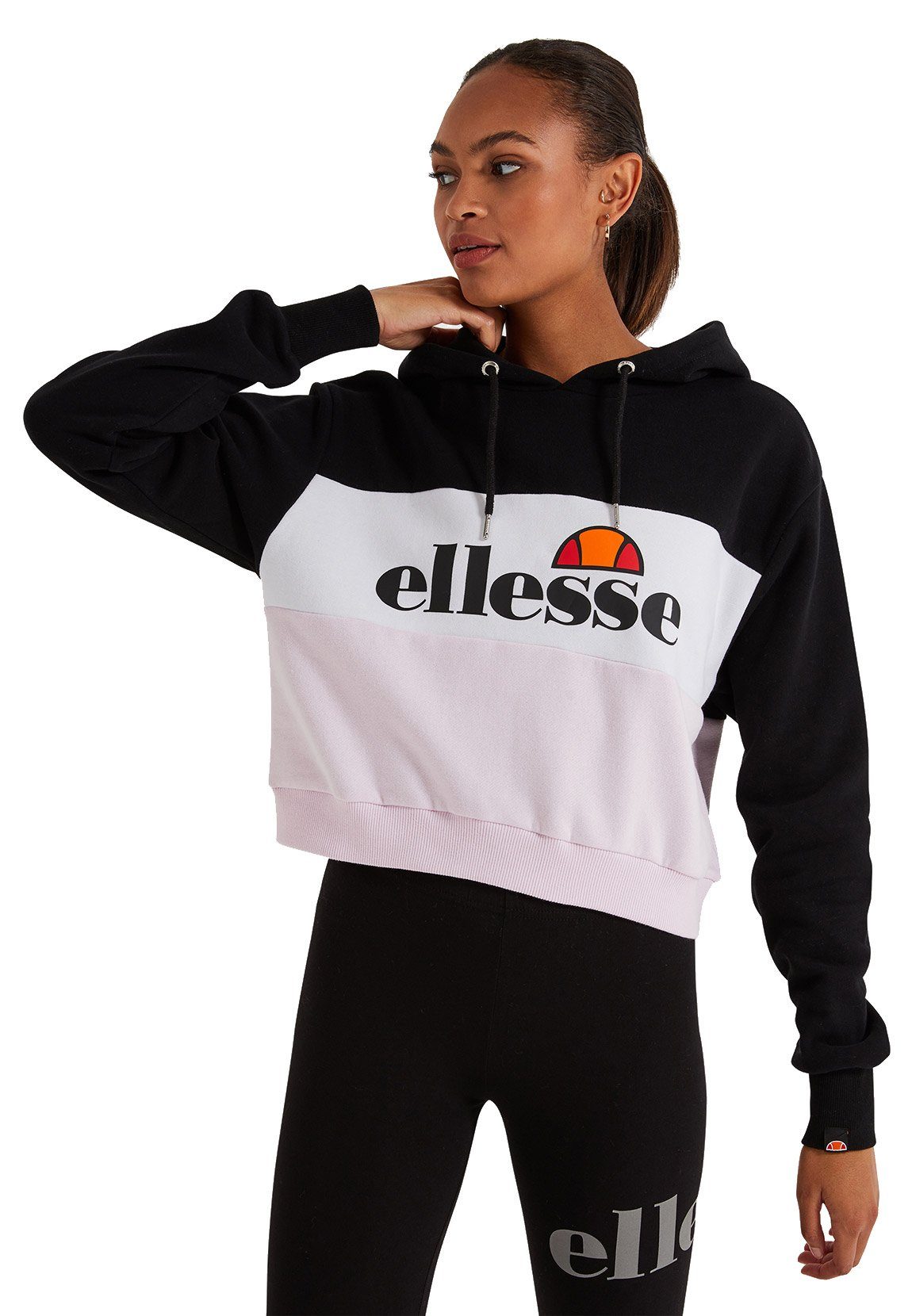 Ellesse Hoodie Ellesse Damen Hoody ALLESANDRO OH HOODY Black Light Pink  Schwarz Rosa