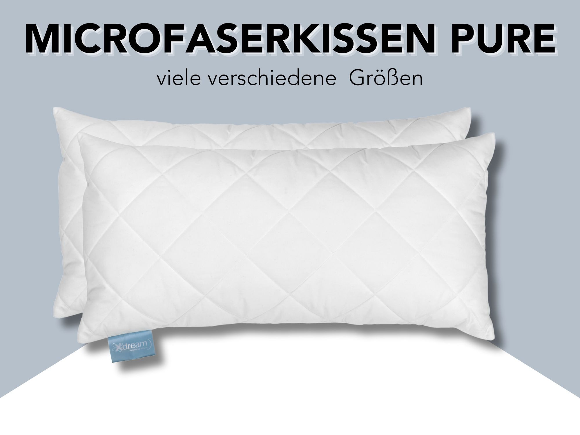 XDREAM Microfaserkissen Pure Kissen, einzeln oder als 2-er Set, in vielen G günstig online kaufen