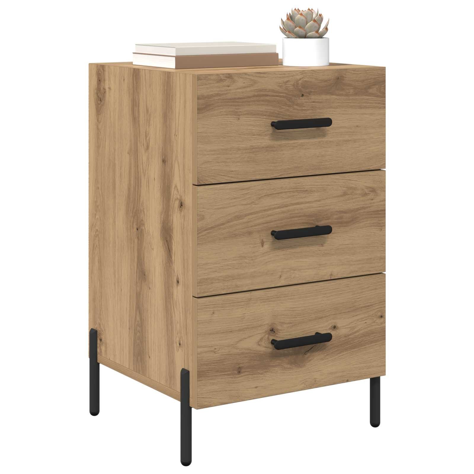 vidaXL Nachttisch Nachttisch Artisan-Eiche 40 x 40 x 66 cm Holzwerkstoff (1-St)