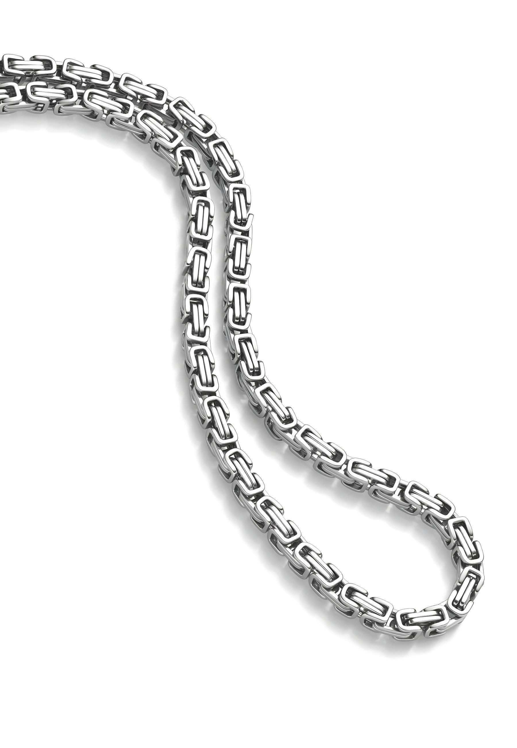 Adelia´s Edelstahlkette Herren Edelstahl Königskette Halskette 60 cm, Edelstahlschmuck für Herren