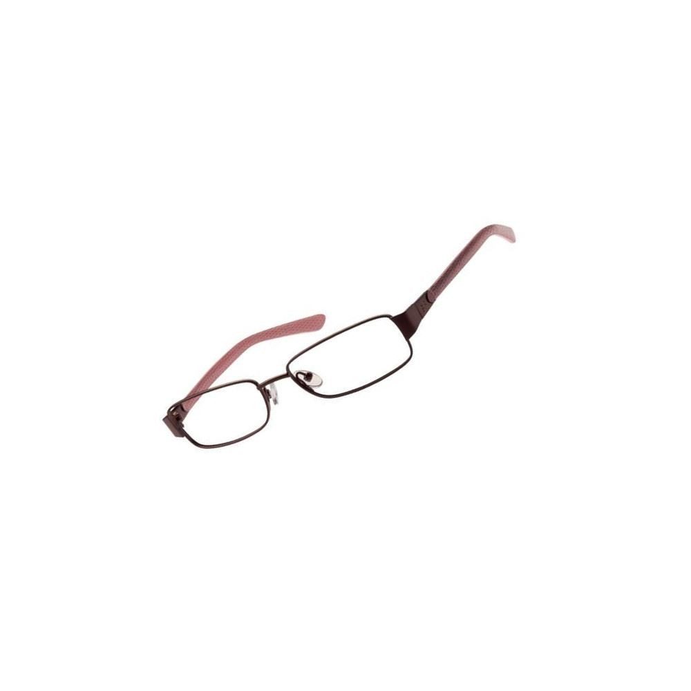 Fossil Brillengestell Korrektionsfassung Brille Metall Leder Braun 52/16/135 - OF1127200, Metall und Leder