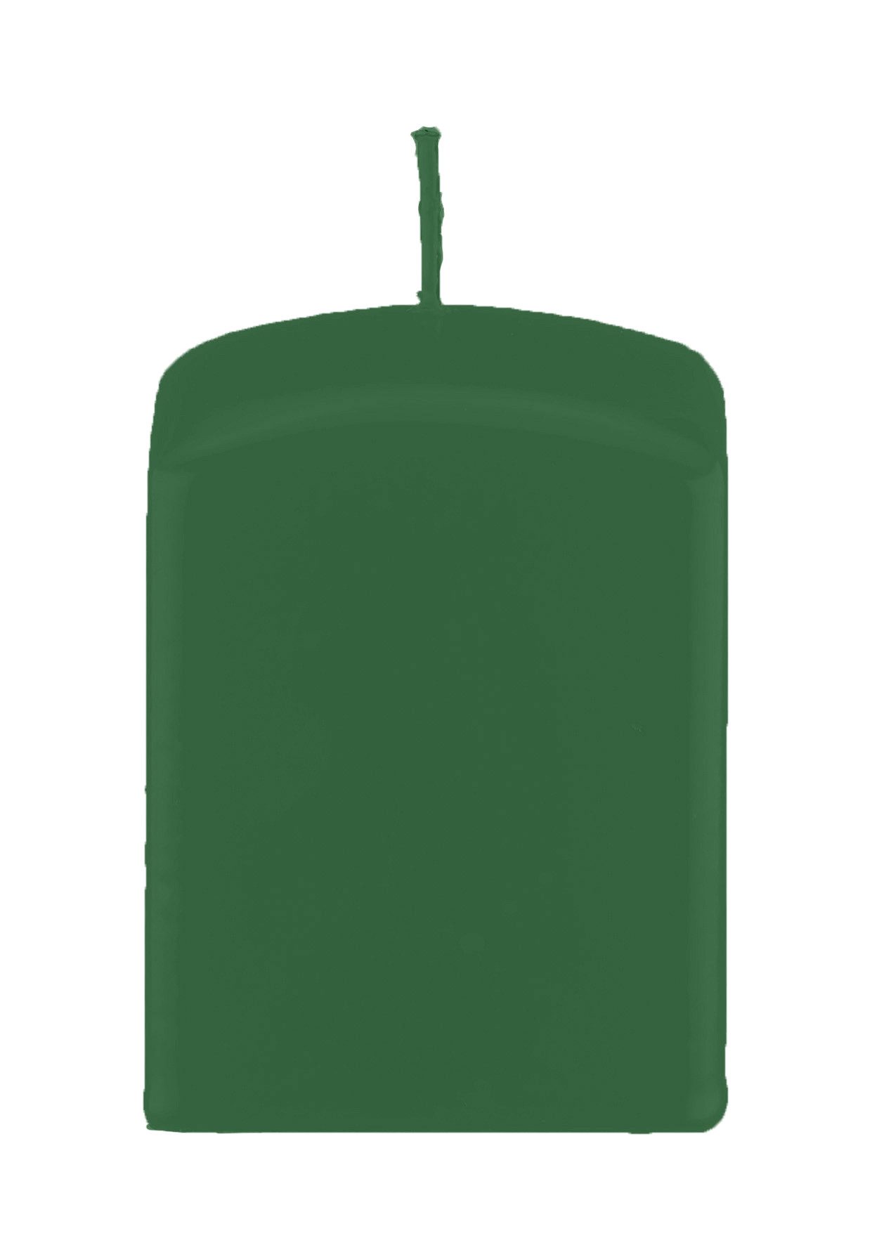 Kopschitz Kerzen Stumpenkerze Quader, Quadratische Kerzen Fairway Grün 60 x Ø 60/60 mm, 4 Stück