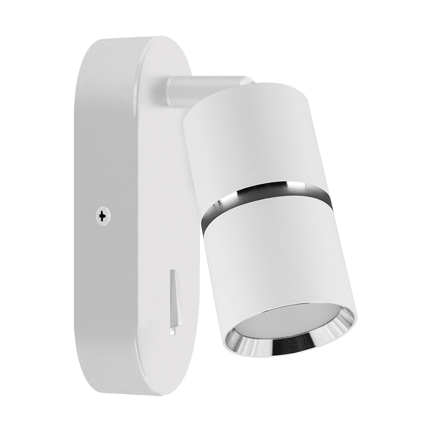 Licht-Erlebnisse Wandstrahler OSCAR, ohne Leuchtmittel, verstellbar GU10 Metall Weiß Chrom