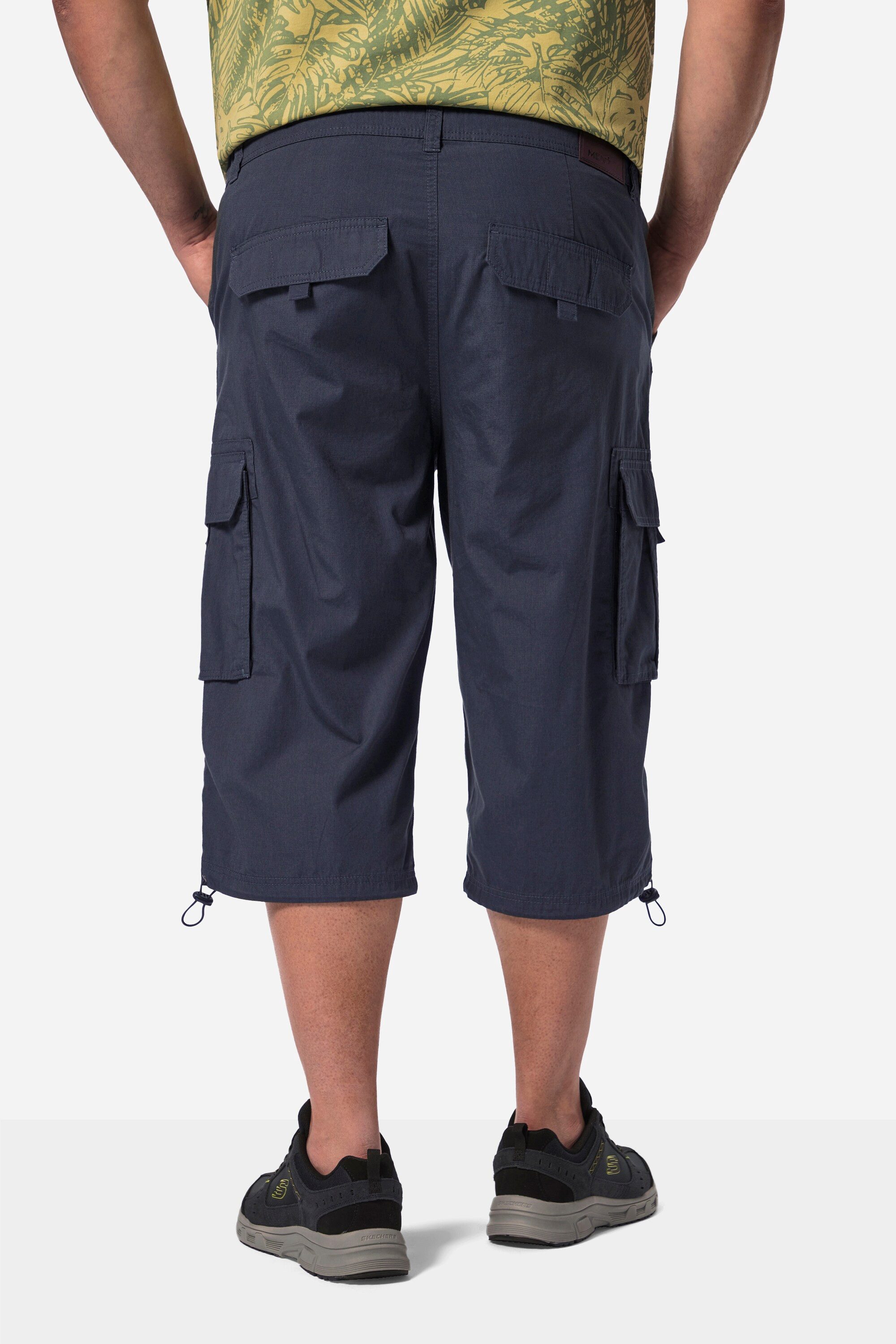 Men Plus Bermudas 3/4-Cargohose Ripstop teilelastischer Bund