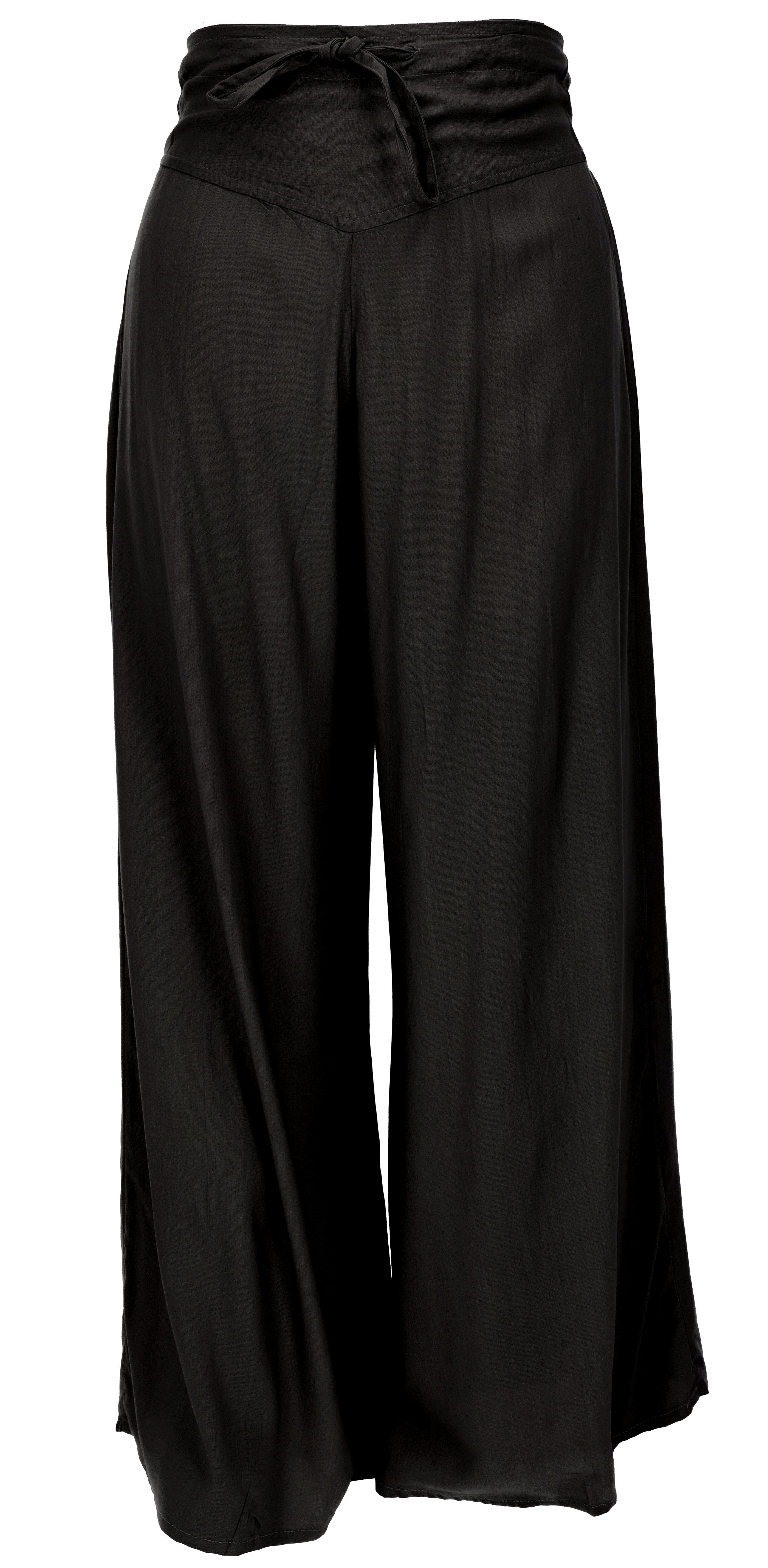 Guru-Shop Relaxhose Boho Hosenrock, weite Sommerhose aus Viskose -.. Ethno Style, alternative Bekleidung