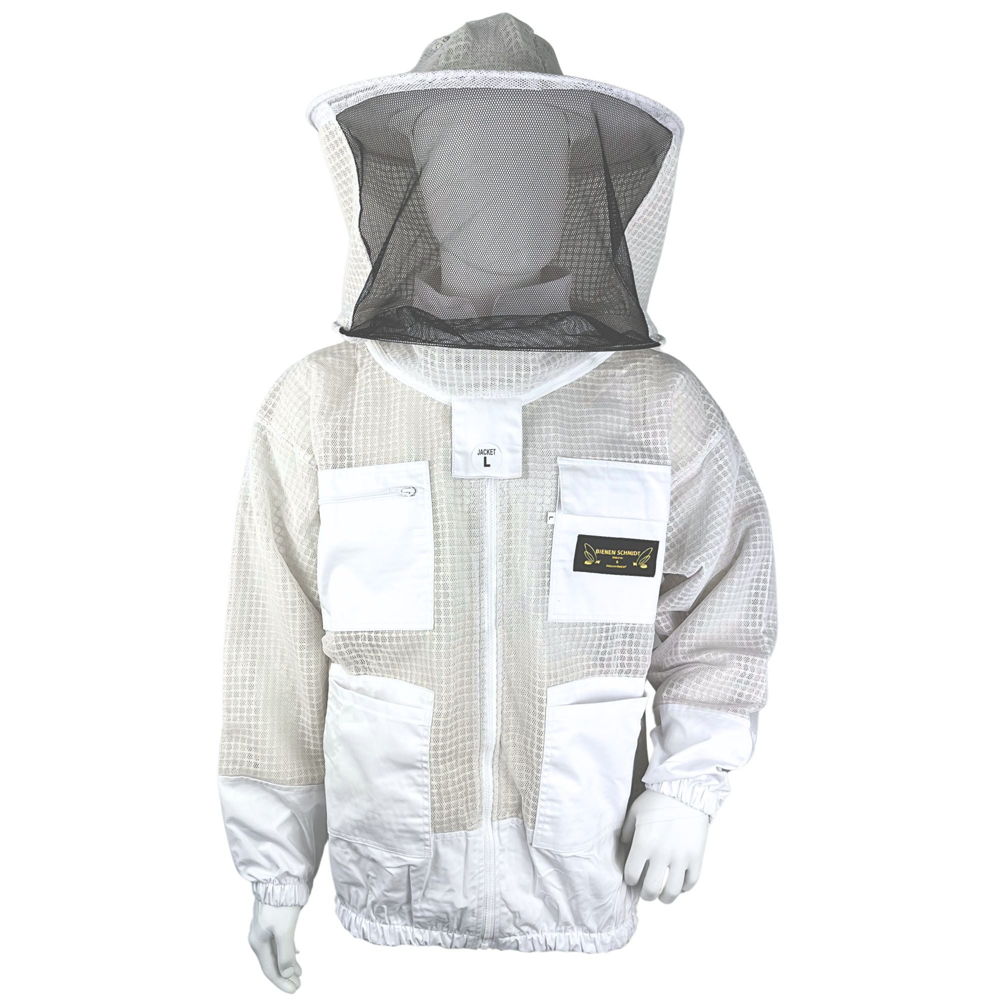 Arbeitsjacke Imkerschutzjacke FULL-AIR mit integriertem Schleier & Reißverschluss