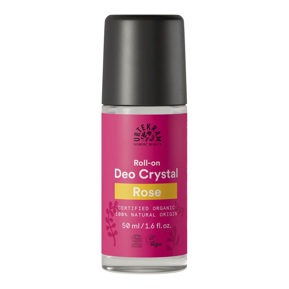 Urtekram Deo-Stift Rose - Deo Crystal Roll-On 50ml