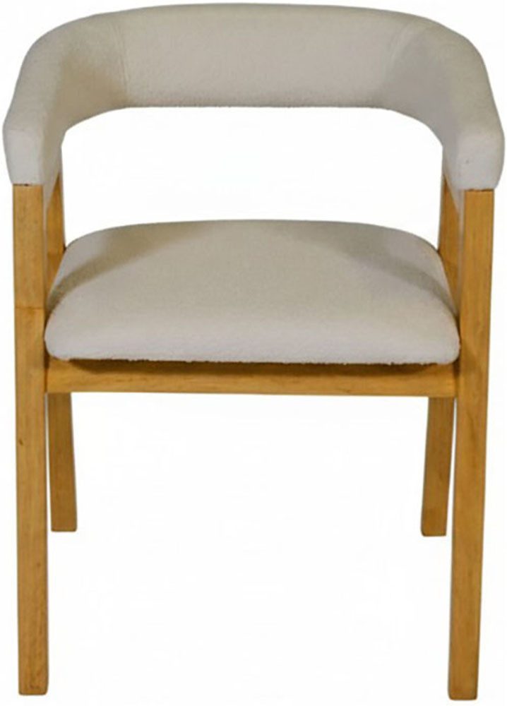 Jahnke Armlehnstuhl BOW SIT DUO (Set), Esszimmerstuhl (2er Set), Massivholz, Boucle-Stoff,bis 110kg belastbar
