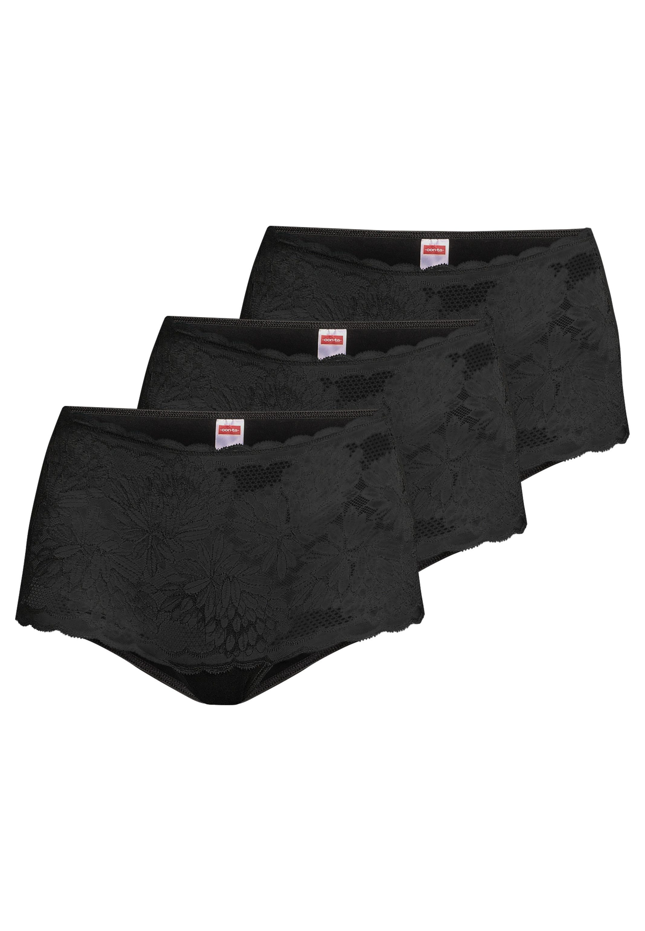 conta Panty 3er Pack Modal (Spar-Set, 3-St) Panty - Blickdicht - Hochwertige Spitzenverzierung