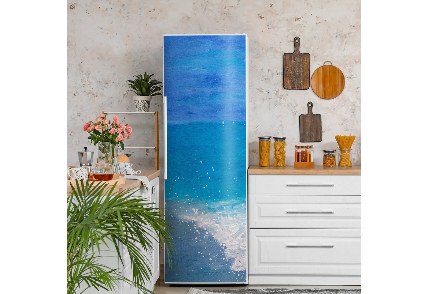 Thumbnail - DEQORI Magnetfolie 'Meer der Ruhe', Kühlschrank Magnetmatte magnetisch Magnetfolie Folie Schutz