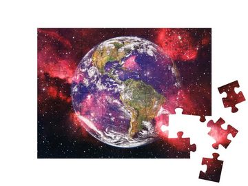 puzzleYOU Puzzle Der Planet Erde im Weltall, 48 Puzzleteile, puzzleYOU-Kollektionen Weltraum, Universum