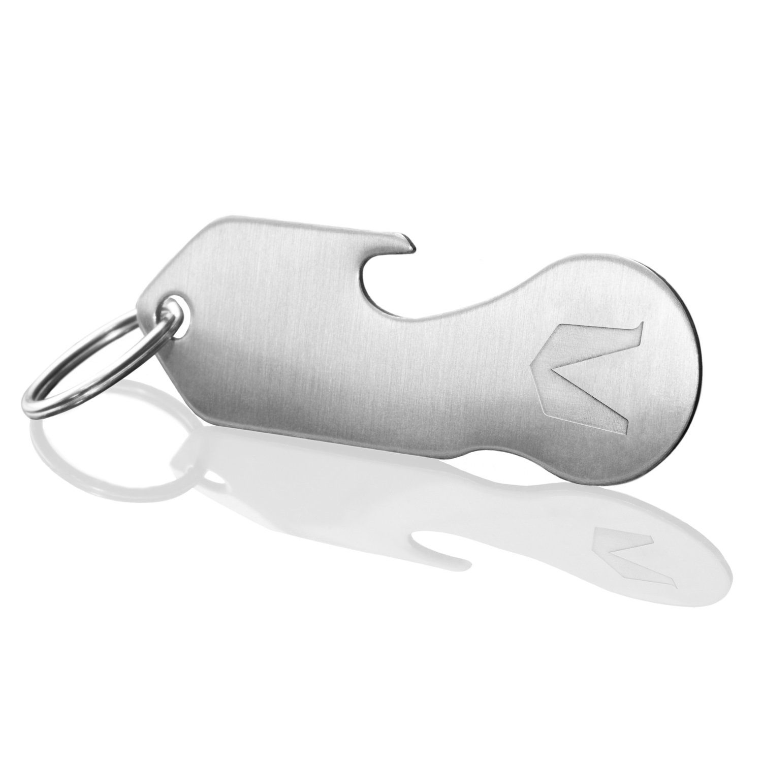 Platz Schlüsseltasche MAGATI Beige mit Schlüsselanhänger aus Einkaufswagenlöser, für 1-6 Schlüssel, Nero Occhio Leder