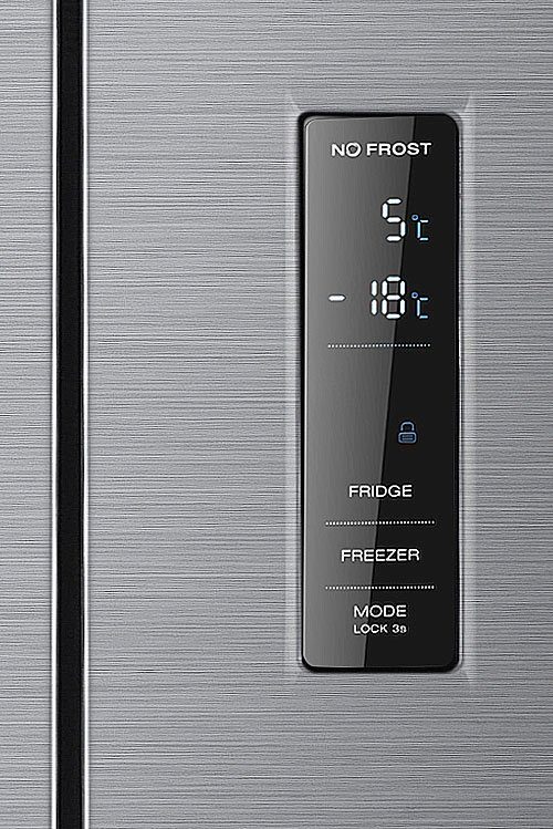 Hanseatic Multi Door HCDB18080DWDI, 180 cm hoch, 79 cm breit, NoFrost, Wasserspender, Display, Türalarm