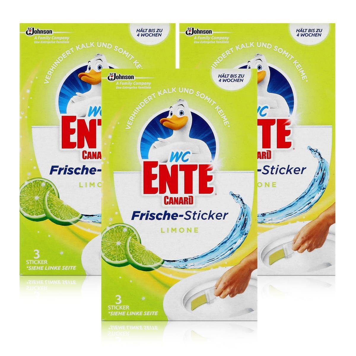 WC Ente Frische-Sticker Limone 3x9g WC-Frische (3er Pack) WC-Reiniger