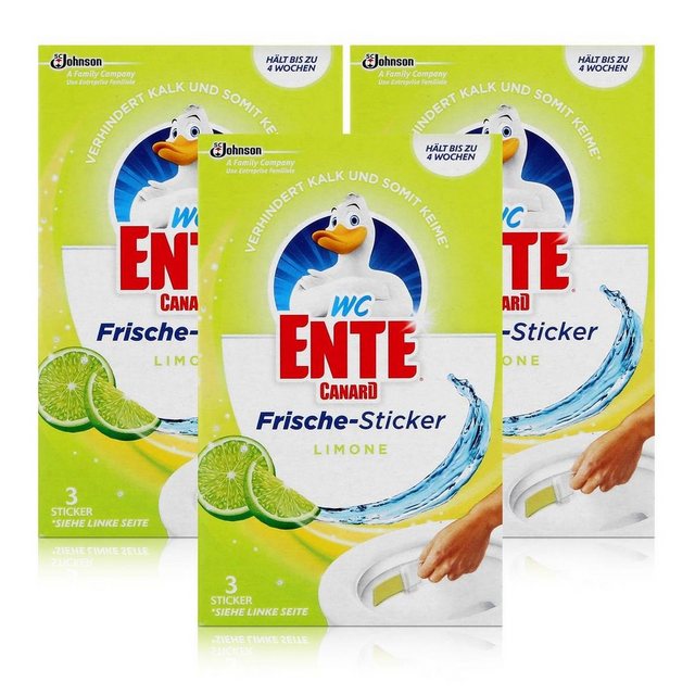 WC Ente WC Ente Frische-Sticker Limone 3x9g WC-Frische (3er Pack) WC-Reiniger