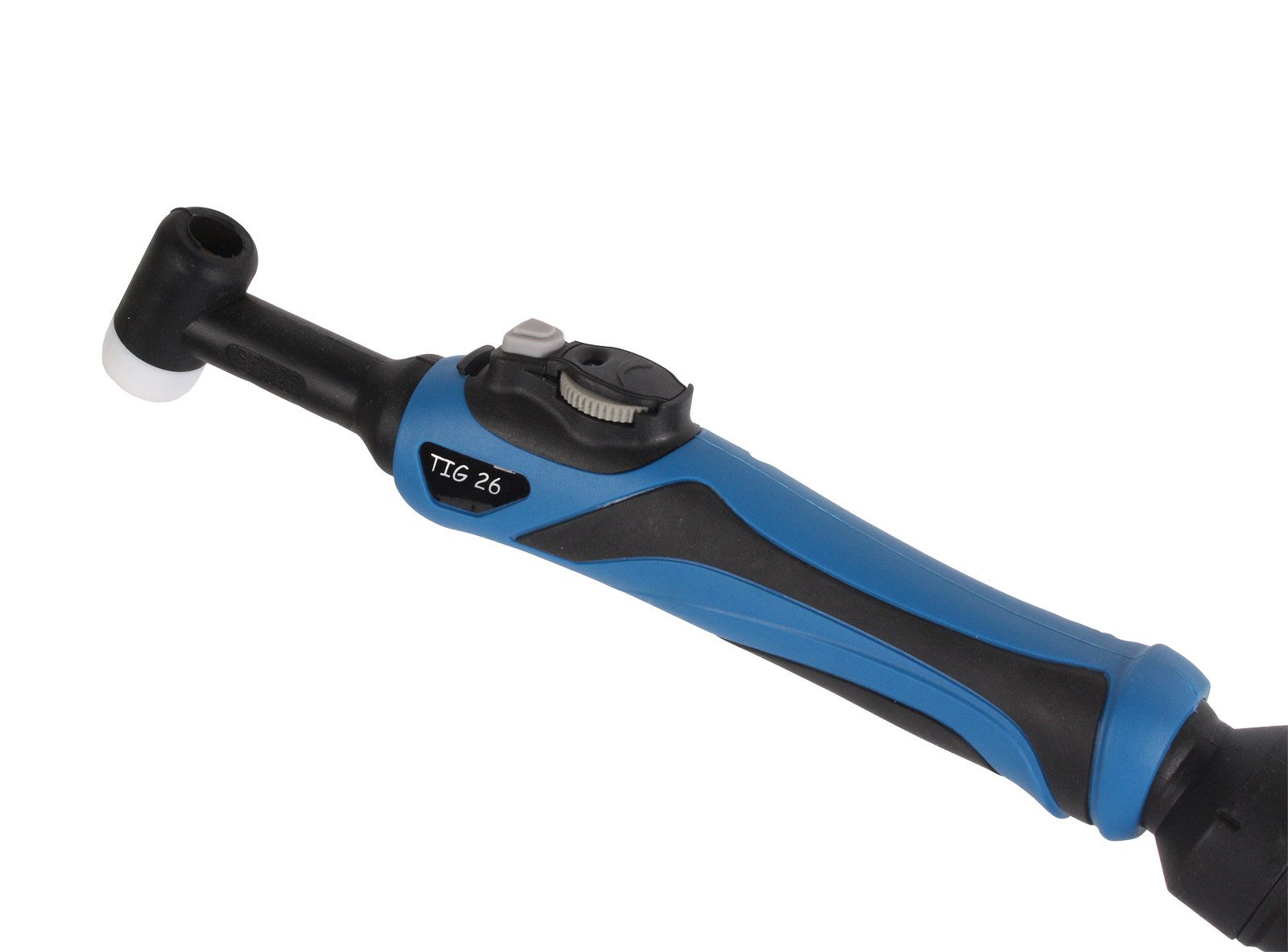 WELDINGER Inverterschweißgerät WIG-Schlauchpaket WP26R pro control 4 m 12-polig Dorn 13 mm Gas 1/4", 12-polige Steuerbuchse, Außenschutzschlauch aus Gummi