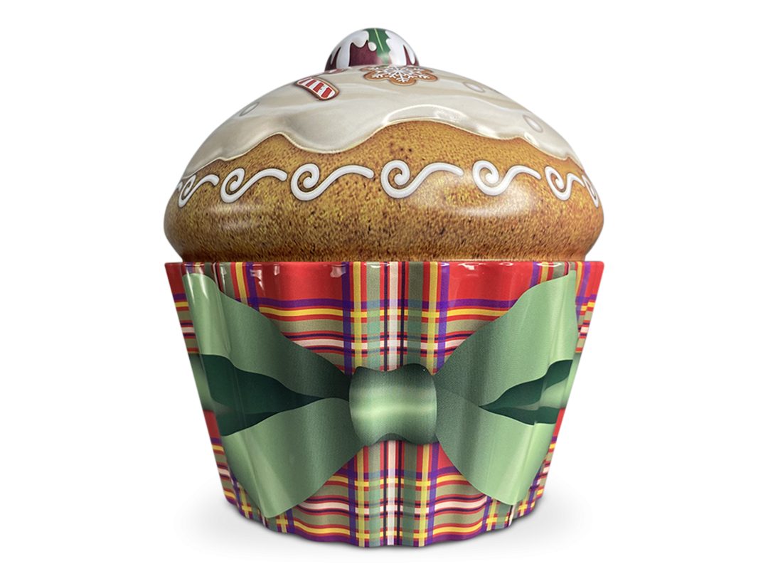Conny Clever Vintage Keksdose Rund - Retro Gebäckdose Mit Cupcake Design