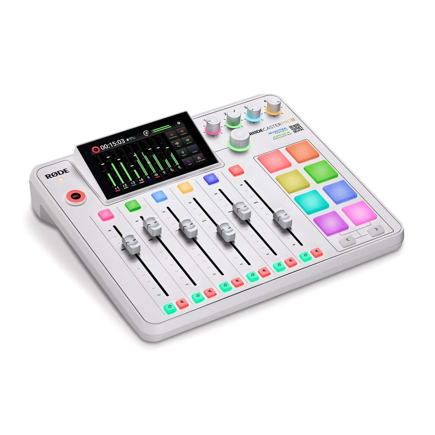 Rode Rodecaster Pro II Audio Production Studio Weiss Digitales Aufnahmegerät