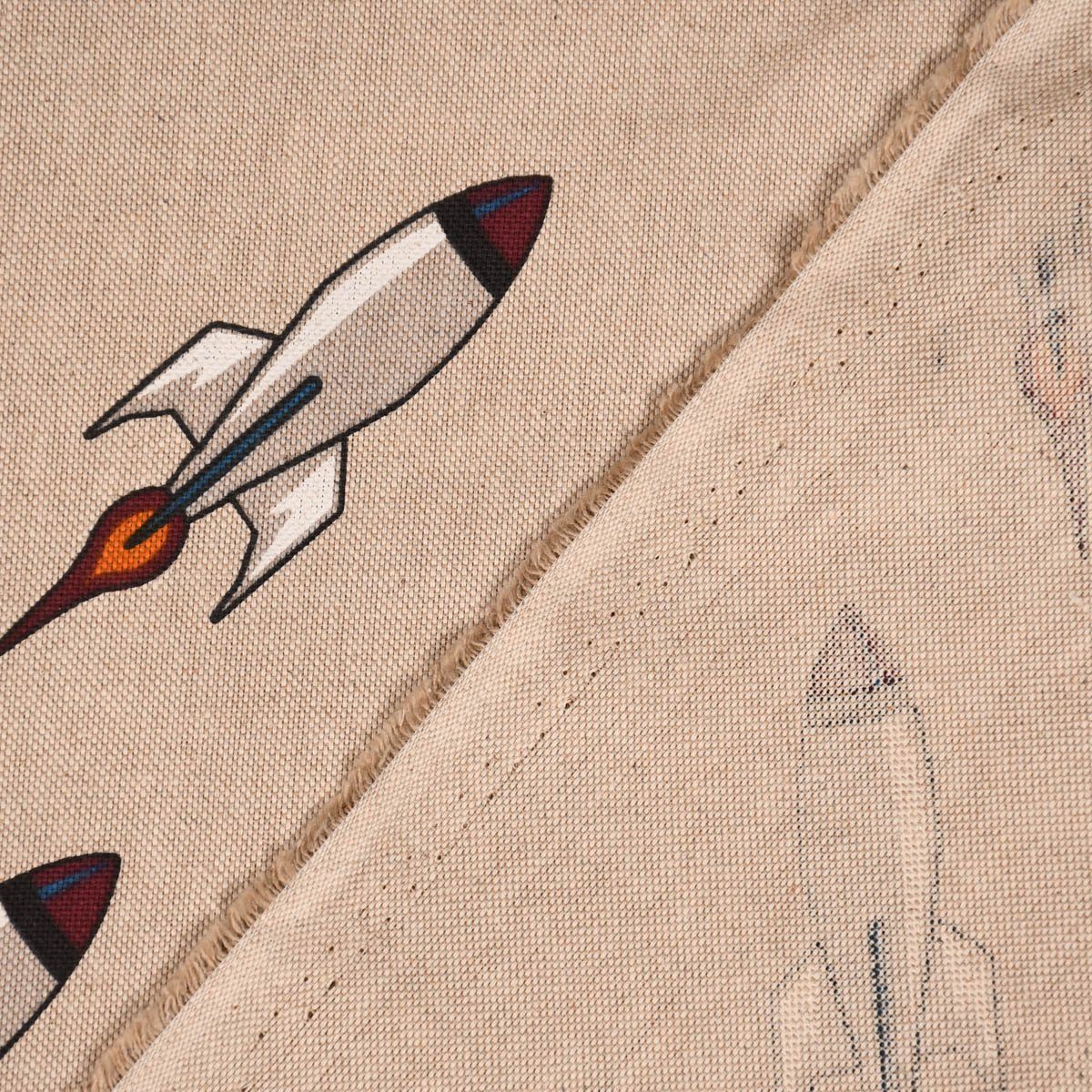 Raketen Vorhang Smokband handmade, Launch SCHÖNER 245cm, SCHÖNER made St), (1 Rocket natur LEBEN., Leinenlook Germany, blickdicht, vorgewaschen LEBEN. in Baumwolle, Vorhang