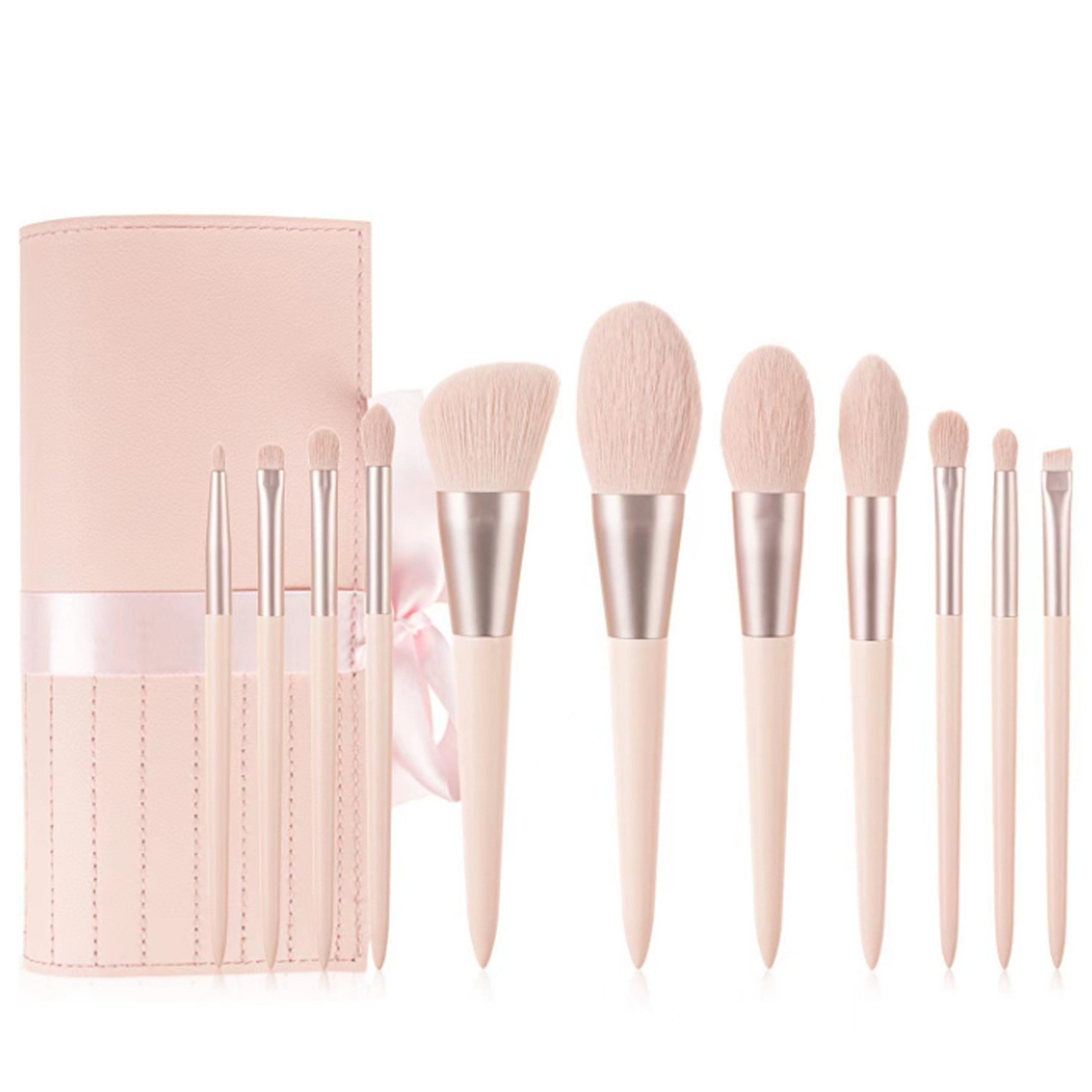 KINSI Kosmetikpinsel-Set 11-teiliges Makeup-Pinselset - Lidschatten,Foundation, 11 tlg., Make-up-Pinsel für Anfänger & Profis