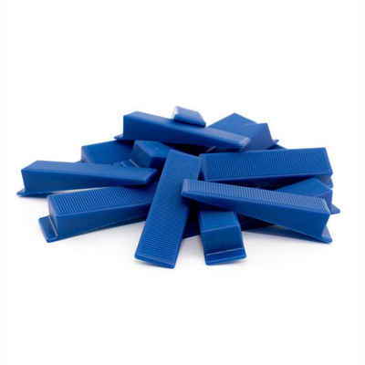 Lantelme Verlegeset »100 Stück Keile für Fliesen Verlegehilfe«, (100-tlg), Fliesen Keile für Zuglaschen in blau