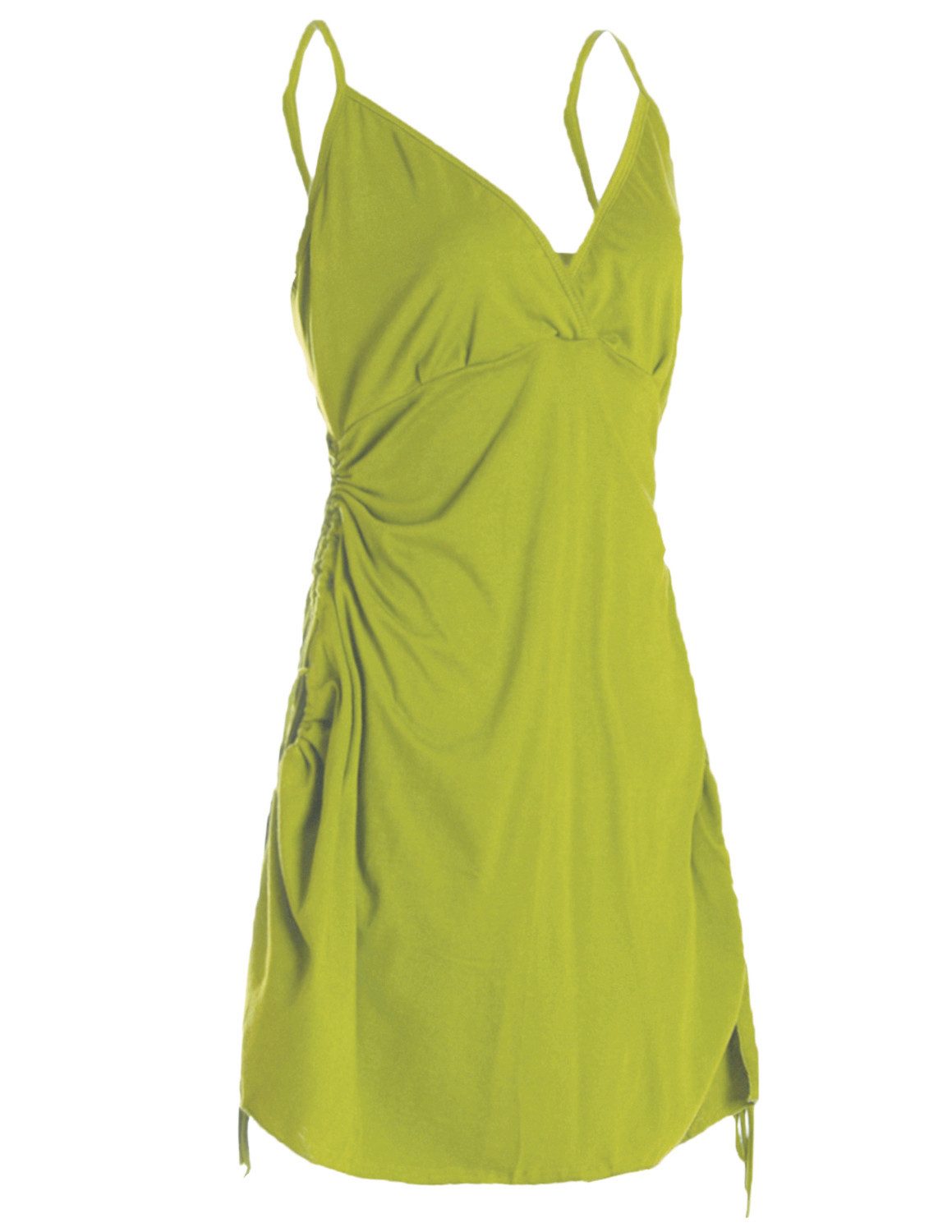 Vishes Sommerkleid Damen Bio-Baumwolle Spaghettiträger-Kleid Hippie, Ethno, Goa Style – Bild 5 von 5