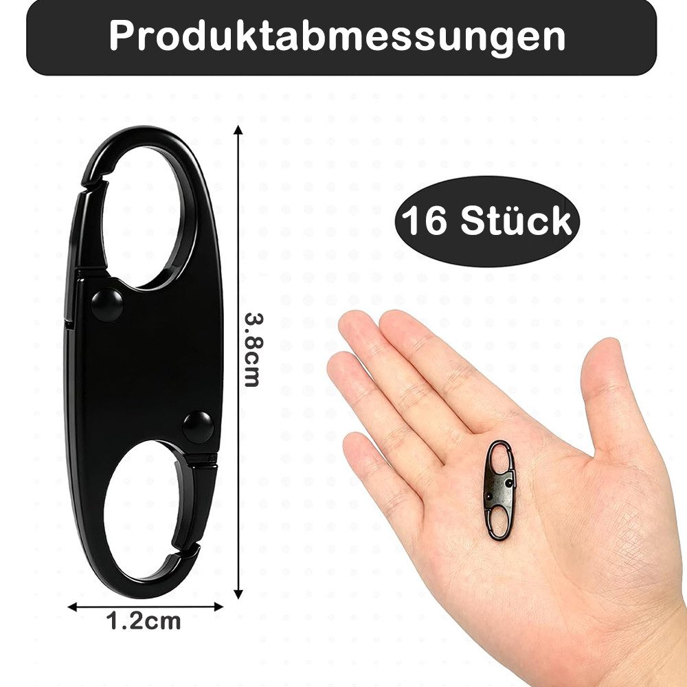 AFKSMILE Reißverschluss 16 Stück Diebstahlsicherung Rucksack Zipper, Reißverschluss-Schieber, Abnehmbare Reißverschluss-Schieber für Gepäck Handtasche Koffer Ze – Bild 2 von 5