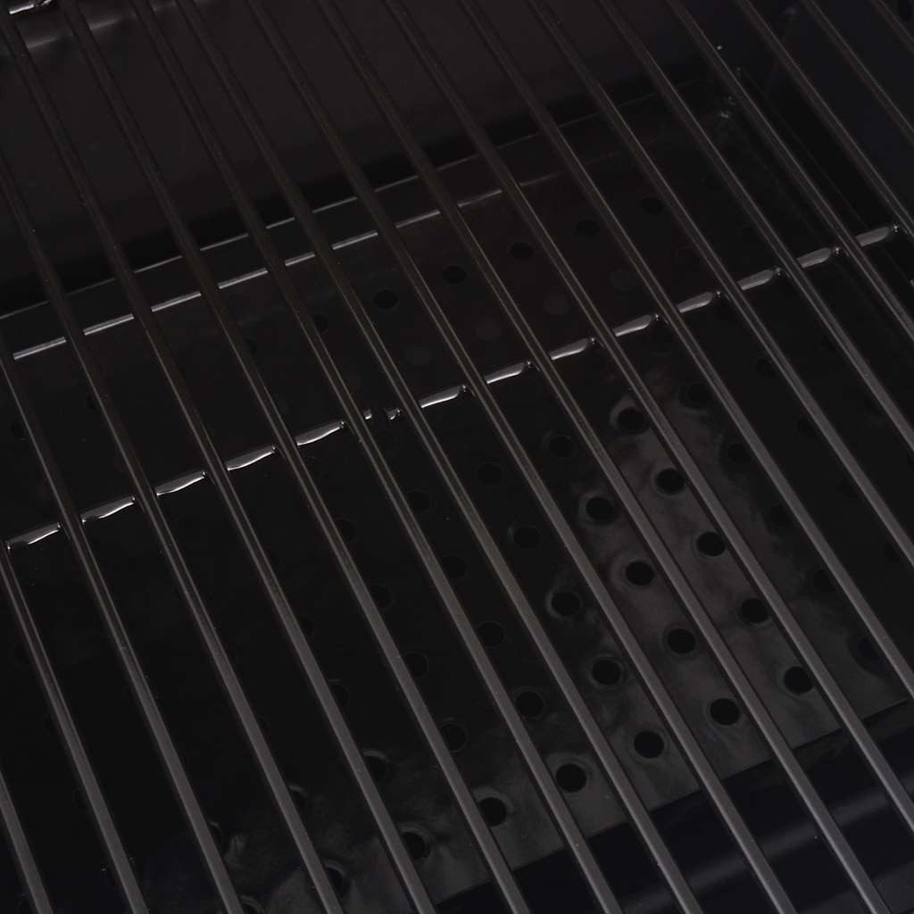 vidaXL Smoker Holzkohlegrill Smoker mit Ablage Schwarz