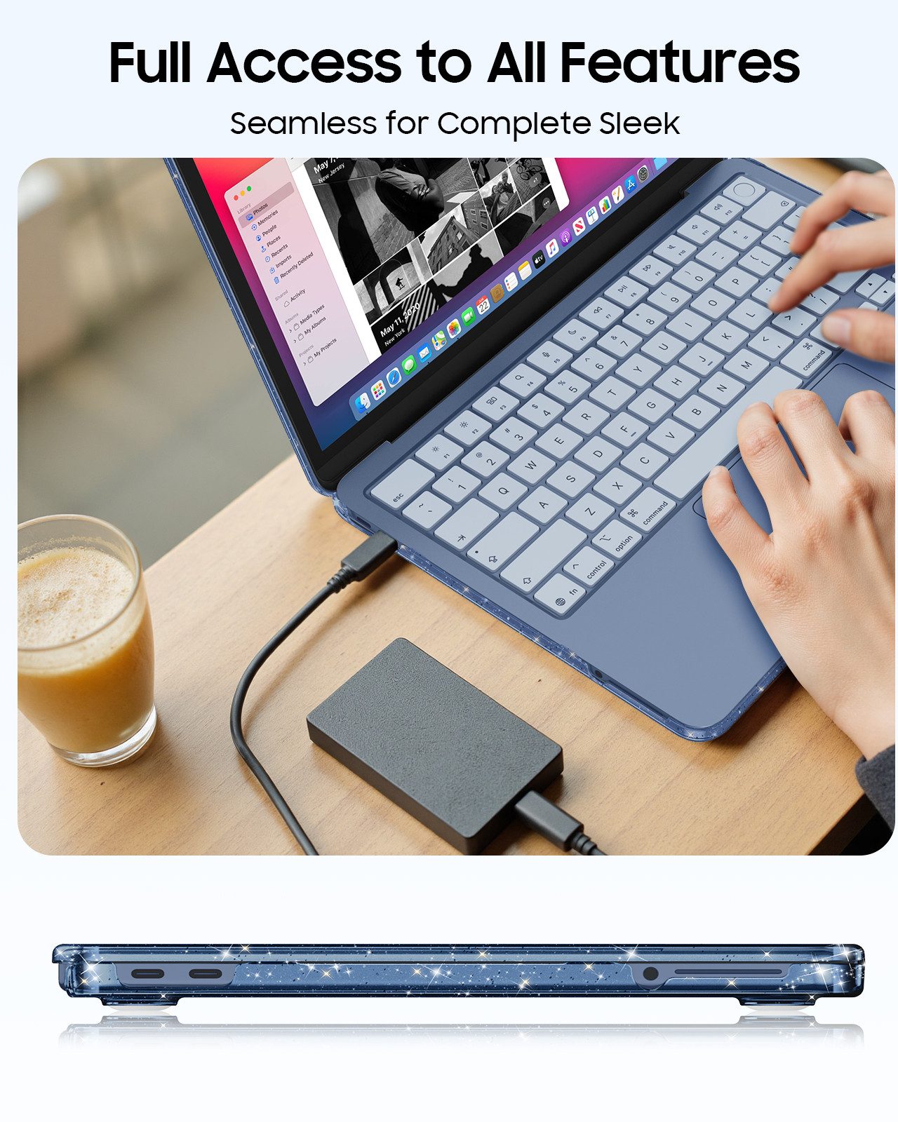 Fintie Laptop-Hülle Kompatibel mit MacBook Neo 13 Zoll A3404 mit A18 Pro Chip 2026 13 Zoll, Ultradünne Hartschale Schutzhülle Snap Cover – Bild 4 von 5