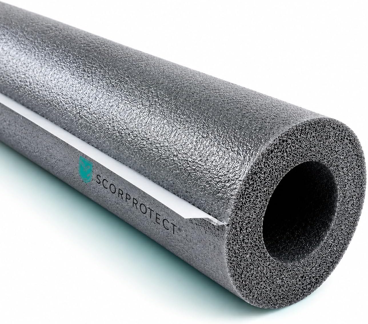 Scorprotect® Steinwolle Scorprotect selbstklebende PE Rohrisolierung 1 m Ware Farbe grau