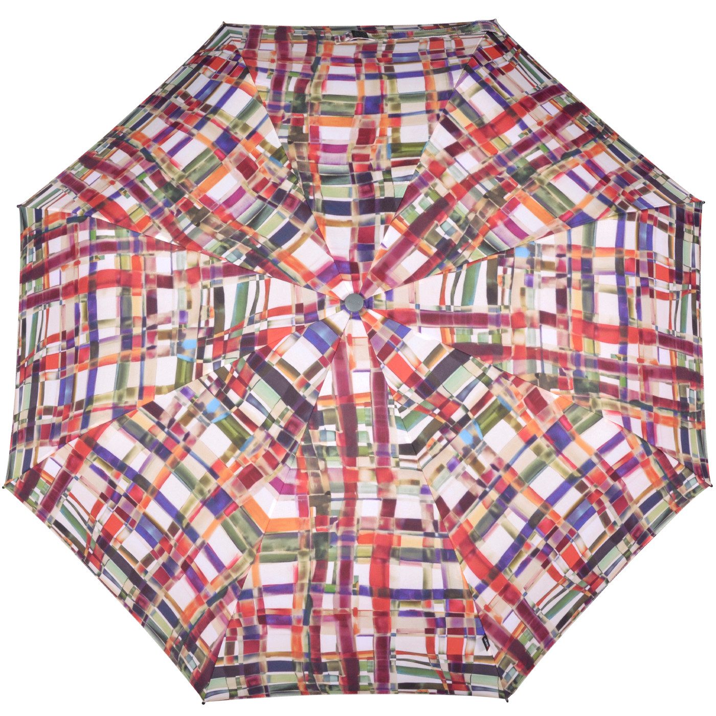 Knirps® Taschenregenschirm E.200 Duomatic mit leichtgängiger Auf-Zu-Automatik, mit Muster aus zahlreichen bunten Streifen
