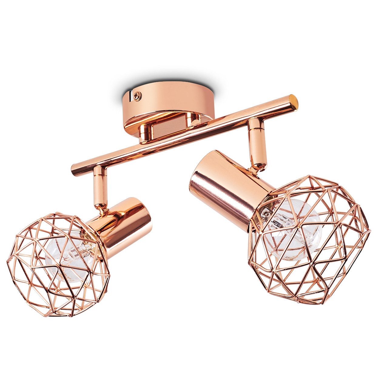 hofstein Deckenleuchte »Torano« Deckenlampe aus Metall in Kupfer, ohne Leuc günstig online kaufen