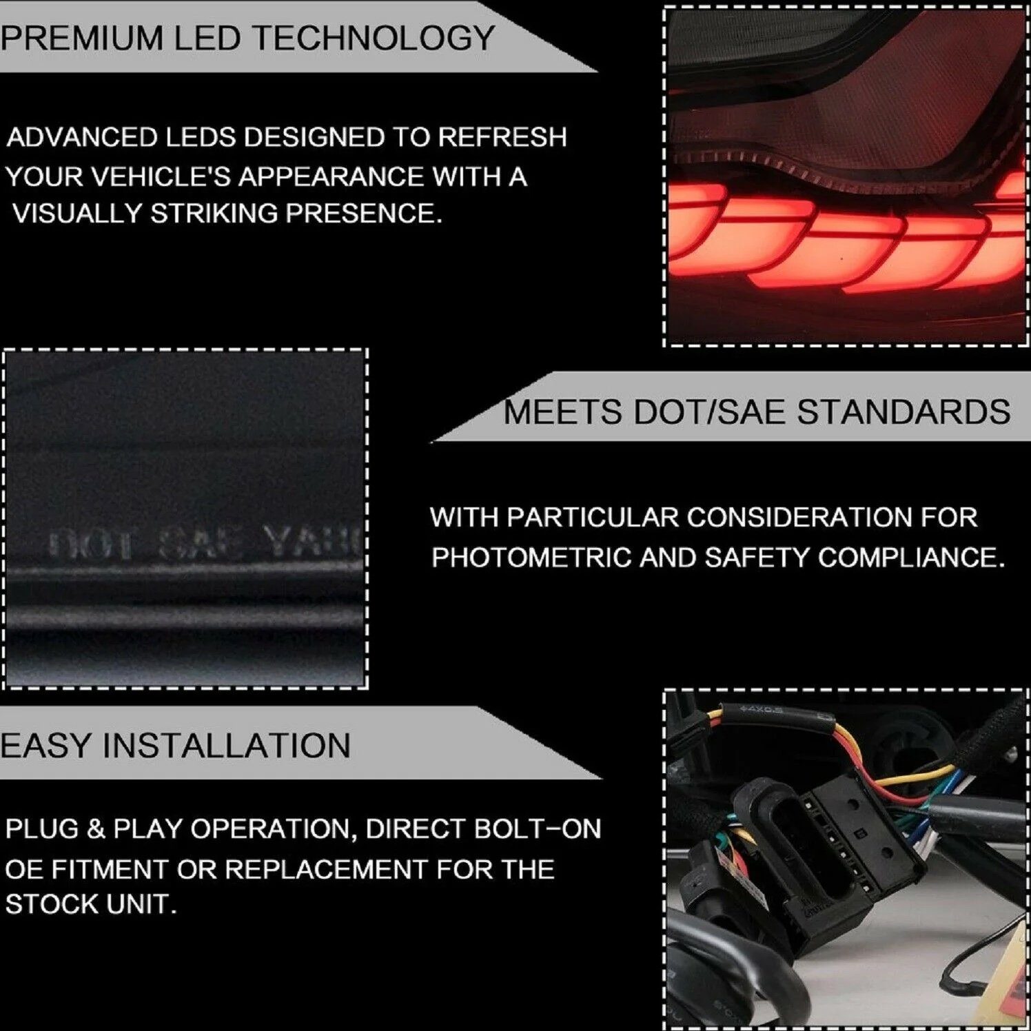 LLCTOOLS Rückleuchte Hell leuchtende LED Rückleuchte mit E-Prüfzeichen passend für BMW, 3er F30 Limousine, F35 Limousine, F80 M3 (10/2011-06/2019), Rücklicht, Bremslicht, Nebelschlussleuchte, Blinklicht und Rückfahrlicht, LED fest integriert, Voll LED, Dynamischer Blinker, Mit Lichtanimation beim Entriegeln des Fahrzeugs