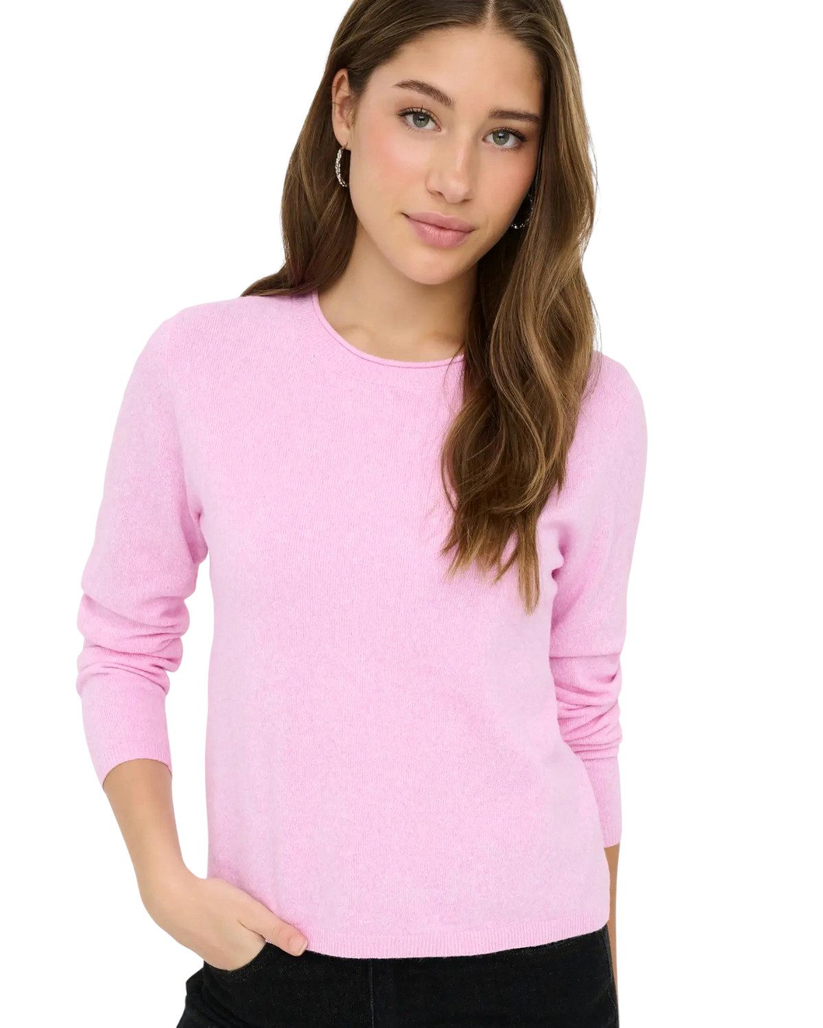 ONLY Rundhalspullover Zeitloses Design in weicher Flat-Knit-Qualität für Al günstig online kaufen