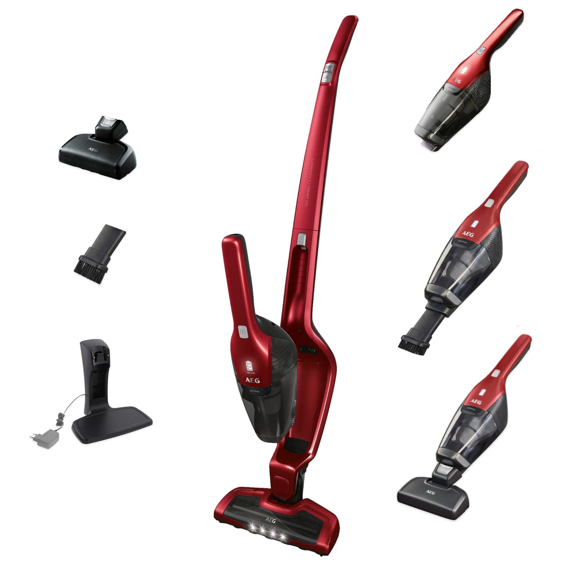 AEG Akku-Hand-und Stielstaubsauger CX7 ANIMAL AKKU-STAUBSAUGER (CX7-2-45AN), beutellos, 2in1-Funktion, ideal zur Tierhaarentfernung, bis zu 45 Min. Laufzeit