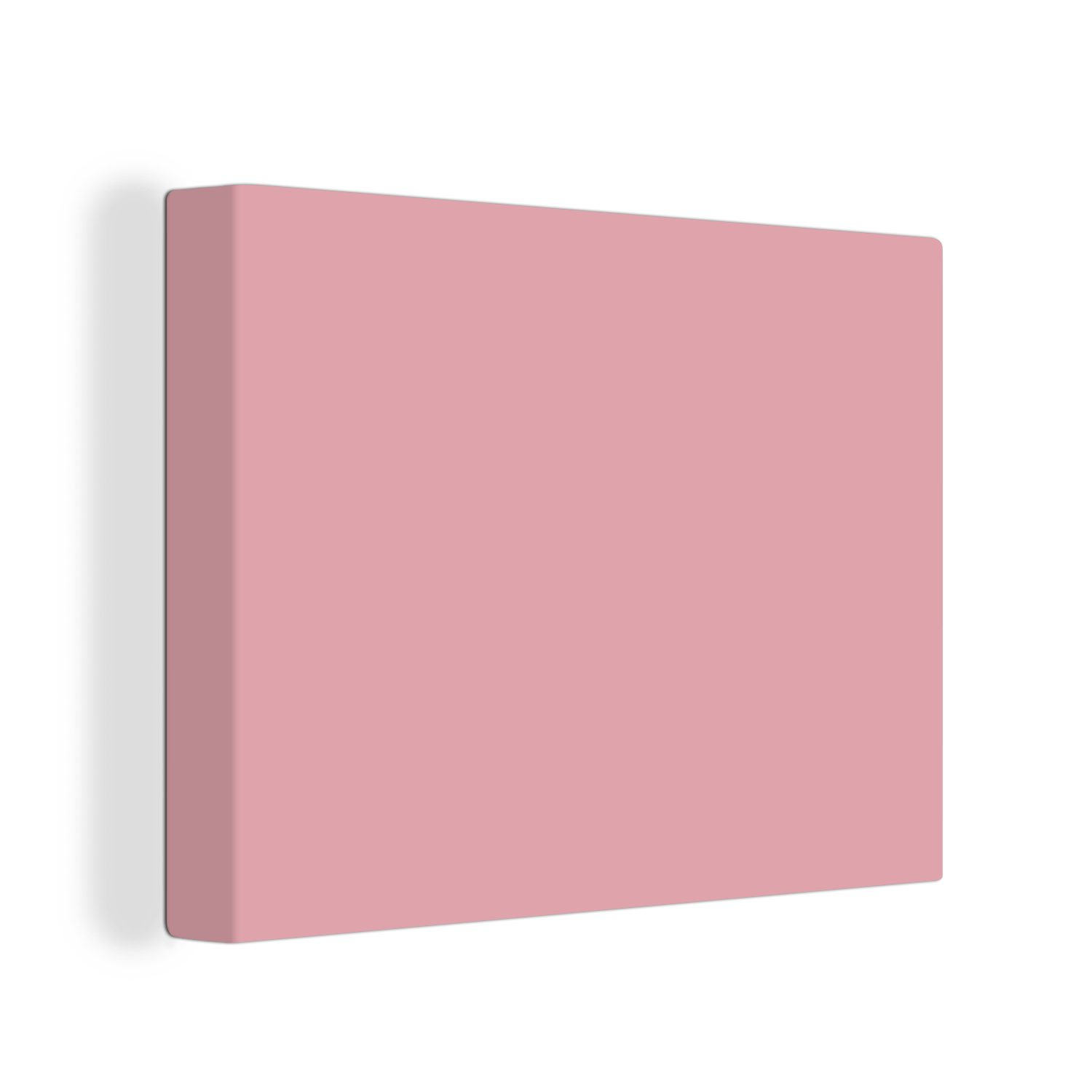 OneMillionCanvasses® Leinwandbild Rosa - Farben - Innenraum - Einfarbig - Farbe, Fotodruck (1 St), Wandbild Leinwandbilder, Aufhängefertig, Wanddeko 40x30 cm