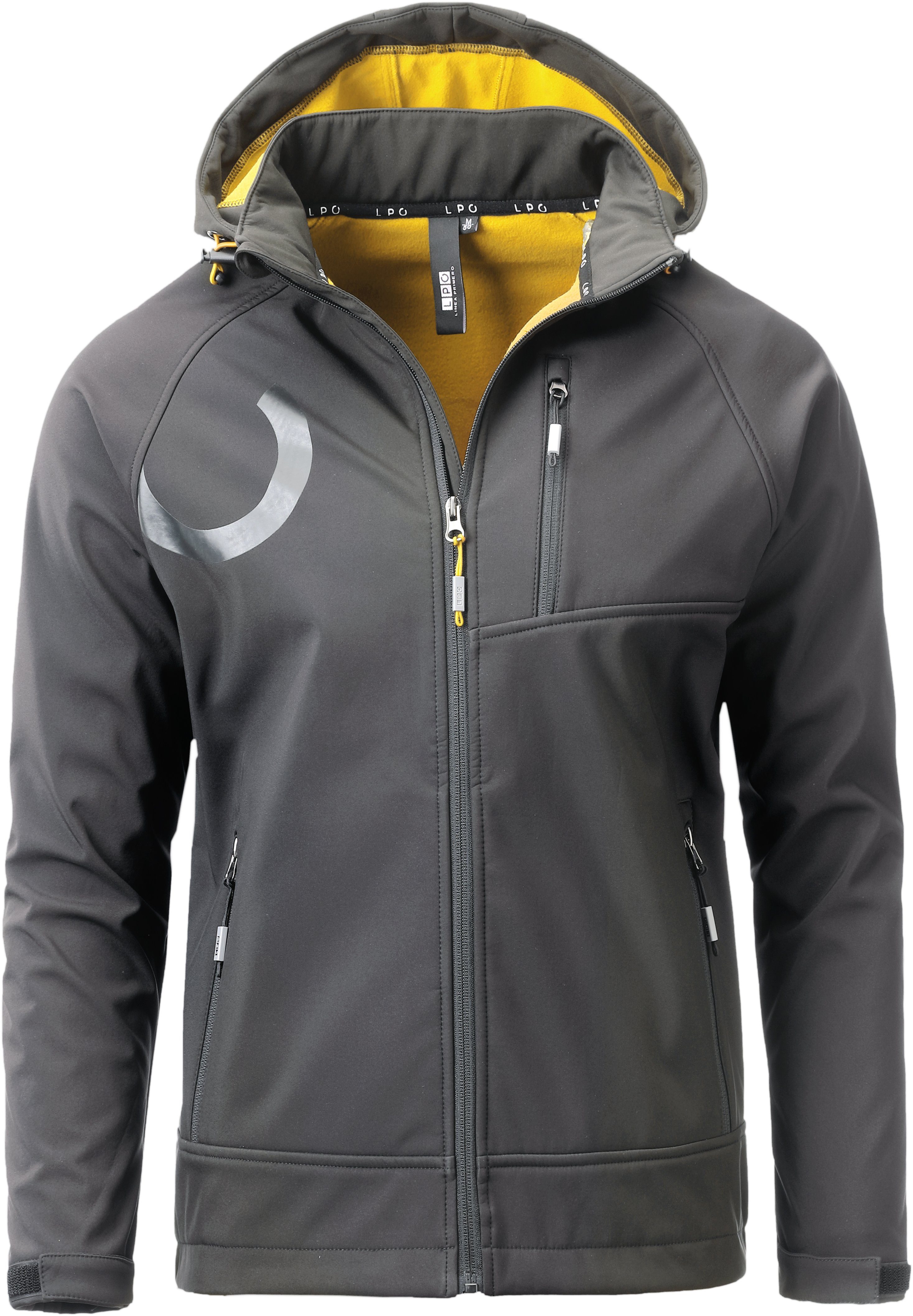 DEPROC Active Softshelljacke ELLIOT PEAK II MEN mit abnehmbarer Kapuze anthrazit