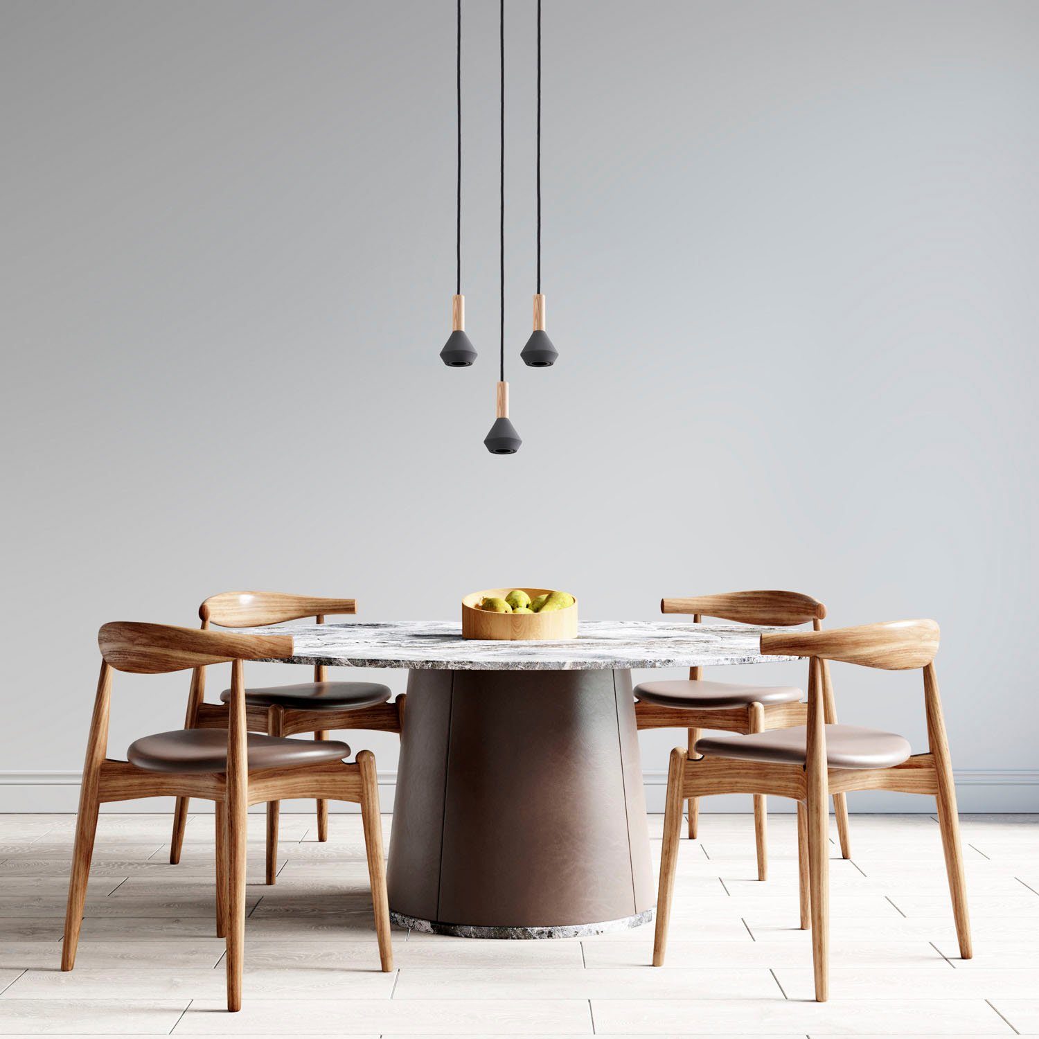 MORA, ohne Klein GU10 Home Leuchtmittel, Küchenlampe Metall Modern Pendelleuchte Wohnzimmer Paco Esszimmer Holz