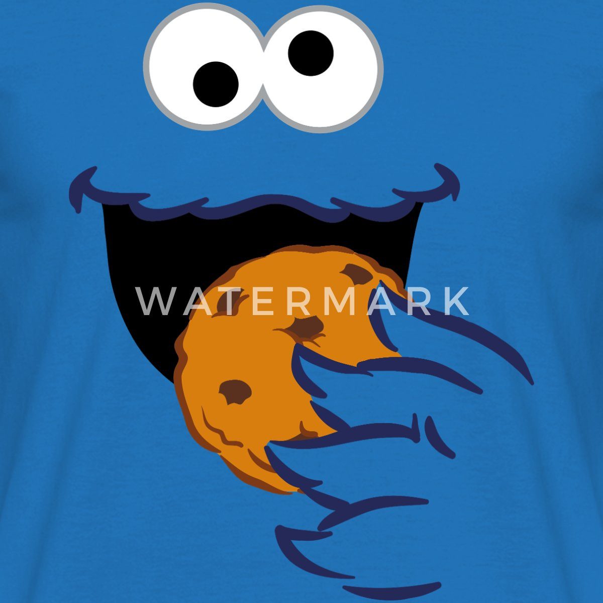 Spreadshirt T-Shirt Sesamstraße Kostüm Krümelmonster Männer T-Shirt (1-tlg) günstig online kaufen