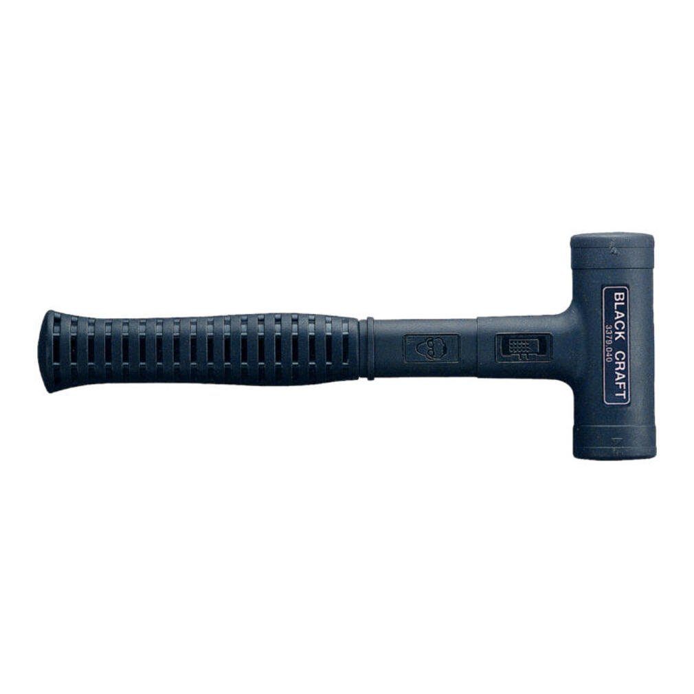 Halder KG Hammer BLACKCRAFT-Schonhammer, rutsch- und bruchsicherem Stahlrohrstiel 40 mm