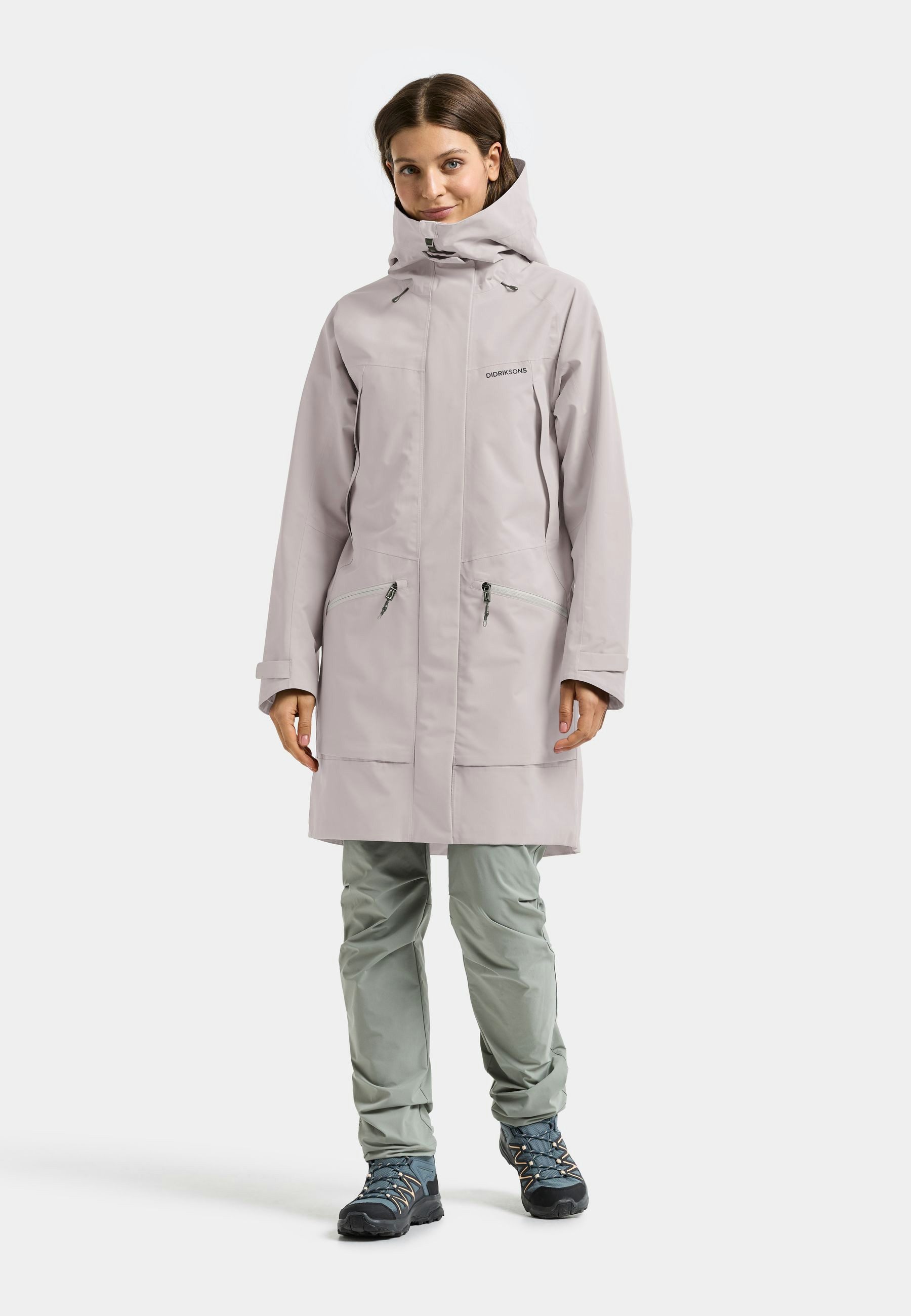 Didriksons Parka Damen Übergangsjacke Mantel Wasserdicht ILMA mit Kapuze mit Taschen