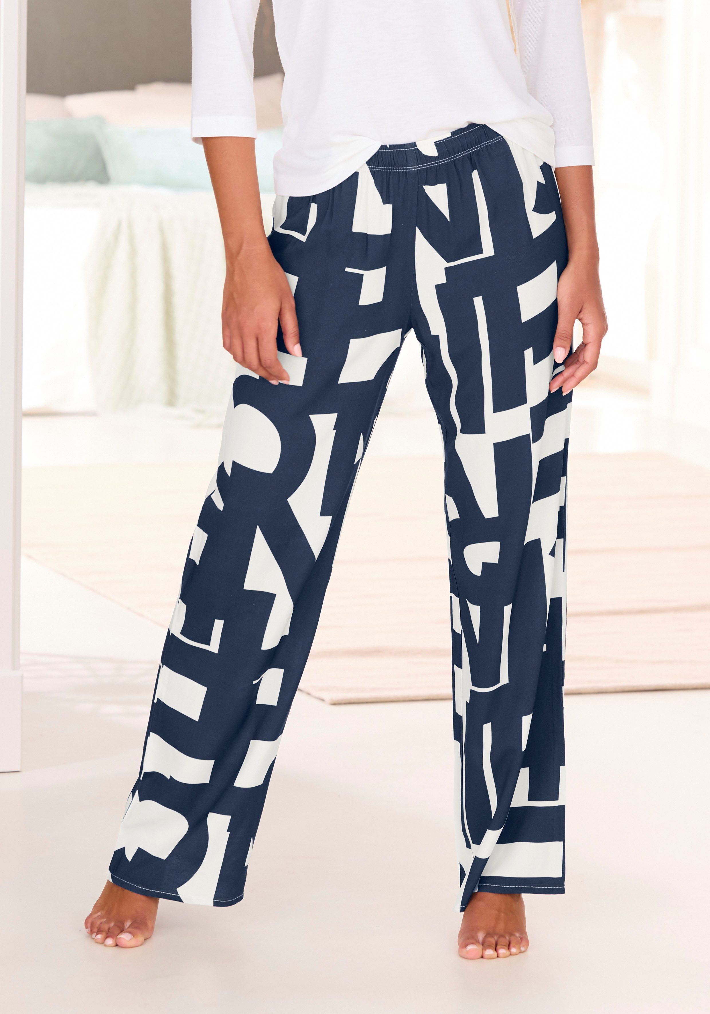 French Connection Pyjamahose Gewebte Hemdenqualität aus günstig online kaufen